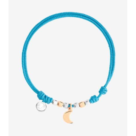 Bracciale Dodo Charm Mini Luna Cordino Azzurro