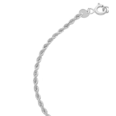 Bracciale Torchon Oro Bianco 9kt Sottile dettagli