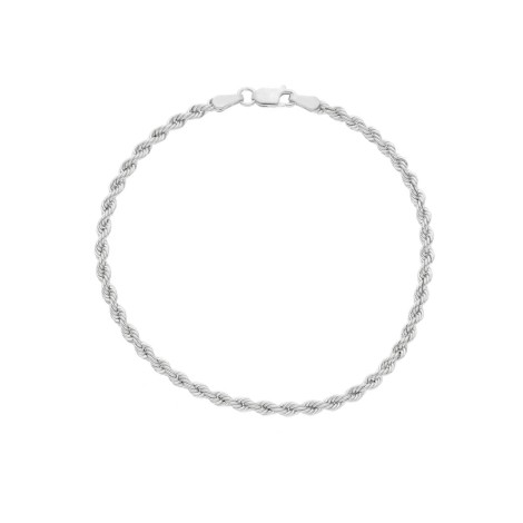 Bracciale Torchon Filo 0,50 Oro Bianco 9kt