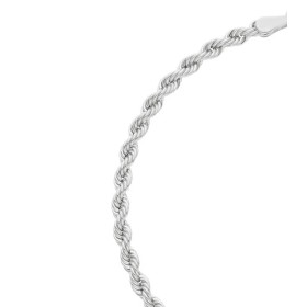 Bracciale Torchon Filo 0,50 Oro Bianco 9kt dettagli