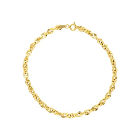 Bracciale Corda Intrecciata Oro Giallo 9kt