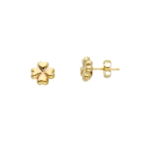 Orecchini Quadrifoglio Oro Giallo 9k