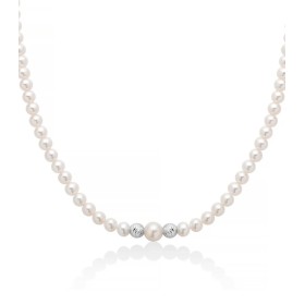 Collana Miluna Oro Bianco 9kt e Filo Di Perle PCL6456BX