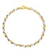 Bracciale Tubetti Oro Bicolore 9kt Spesso