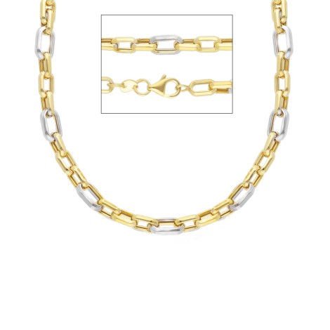 Collana forzatina Oro Bicolore 9kt