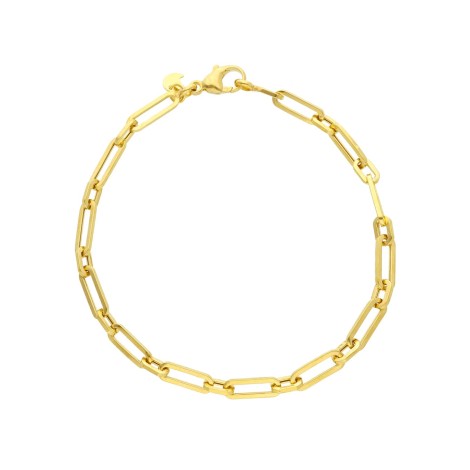 Bracciale Paper Clip Oro Giallo 9kt Alternato