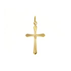 Ciondolo Croce Fantasia Oro Giallo 9Kt
