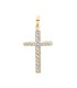 Ciondolo Croce Oro 9Kt Rigata