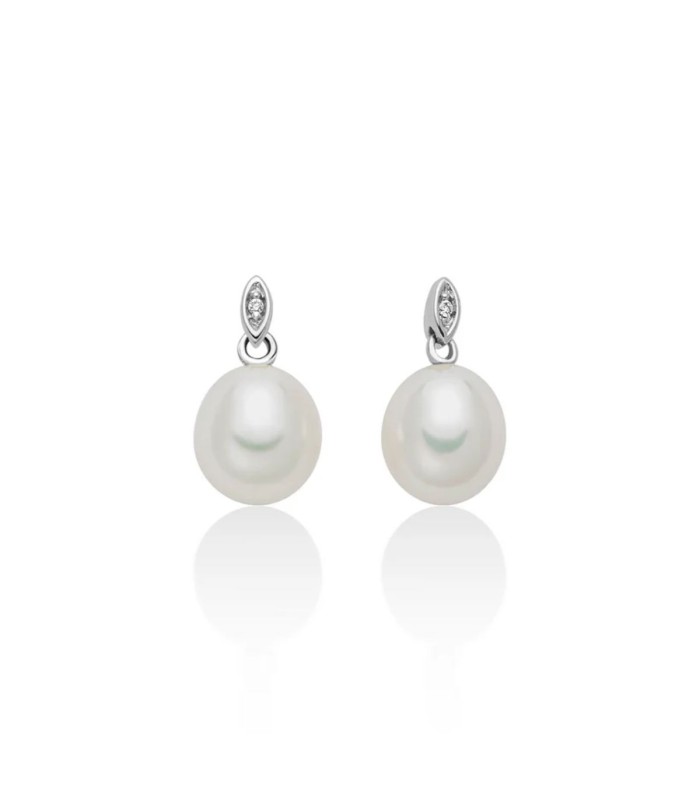 Orecchini da donna lunghi in argento sterling 925 perle coltivate