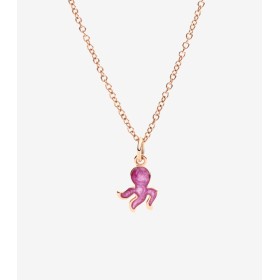 Ciondolo Dodo Polpo Smalto Viola Chiaro