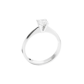 Anello Solitario 4 Punte Oro 18Kt Diamante Certificato