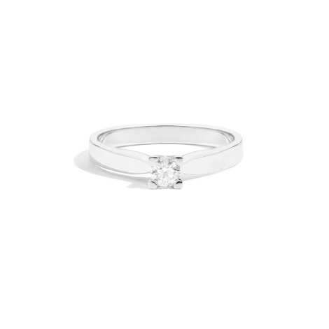 Anello Solitario 4 Punte Oro 18Kt Diamante Certificato