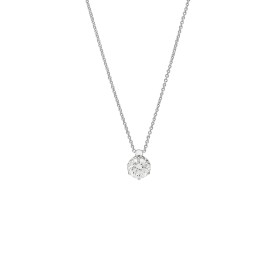 Collana Punto Luce Oro Bianco 18kt Diamante Certificato