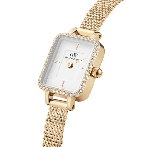 Orologio Daniel Wellington Quadro Mini Lumine Bezel Gold