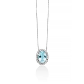 Collana Miluna Acquamarina Oro Bianco e Diamanti CLD4721