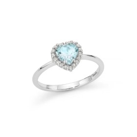 Anello Miluna Oro Bianco Acquamarina e Diamanti LID3763