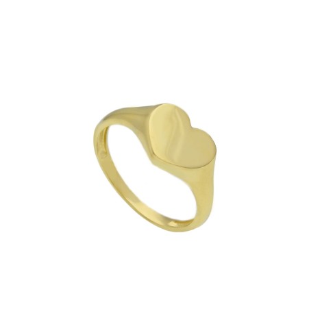 Anello Chevalier Cuore Oro Giallo 9kt