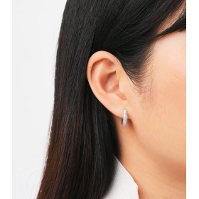 Orecchini Cerchio Daniel Wellington Crystal Link Silver