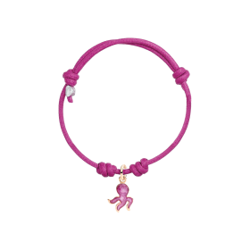 Bracciale Dodo Polpo Cordino Fucsia
