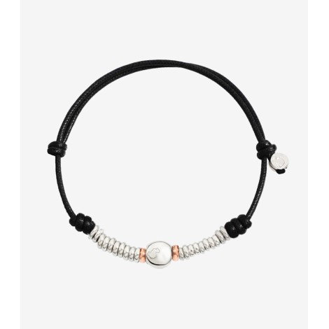 Bracciale Dodo Pepita Rondelle Oro Rosa Cordino
