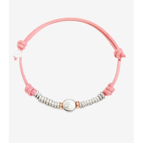 Bracciale Dodo Pepita Rondelle Oro Rosa Cordino