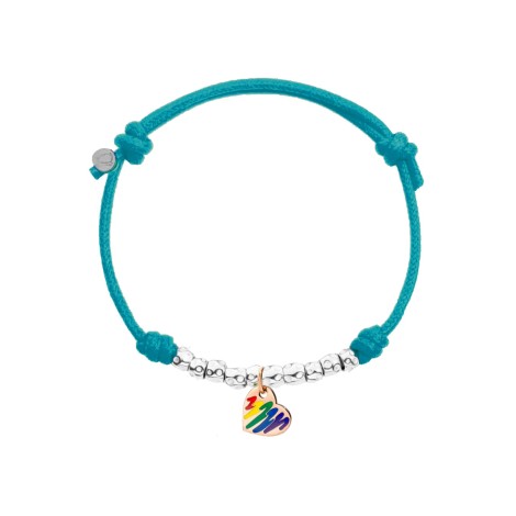 Bracciale Dodo Charm Cuore Arcobaleno