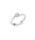 Anello Solitario Miluna Contrariè Oro Bianco 18Kt Diamante 0,25ct