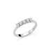 Anello Fedina Miluna Oro Bianco 18kt Cinque Diamanti 0,35ct