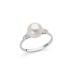 Anello Miluna Oro Bianco Perla e Diamanti PLI1693