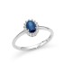 Anello Miluna Zaffiro e Diamanti Oro Bianco 18kt LID3672