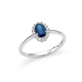 Anello Miluna Zaffiro e Diamanti Oro Bianco 18kt LID3672