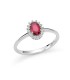Anello Miluna Rubino e Diamanti Oro Bianco 18kt LID3674
