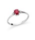 Anello Miluna Rubino 0,43ct e Diamanti Oro Bianco 18kt LID3671