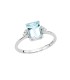 Anello Miluna Acquamarina e Diamanti Oro Bianco 18kt LID3766