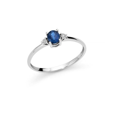 Anello Miluna Zaffiro e Diamanti Oro Bianco 18kt LID3670