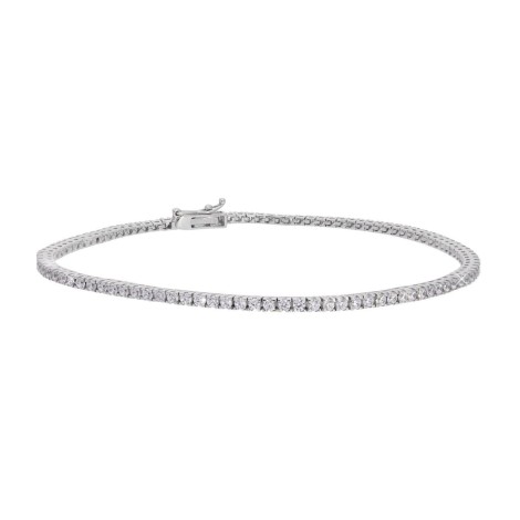 Bracciale Tennis Oro bianco 18kt e Diamanti 3,20ct