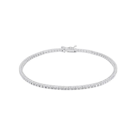 Bracciale Tennis Oro bianco 18kt e Diamanti 3,20ct