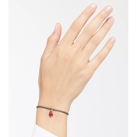 Bracciale Bollicine Argento e Oro Rosa 9kt Pvd Nero