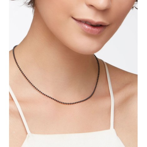 Collana Dodo Bollicine in Argento PVD Nero