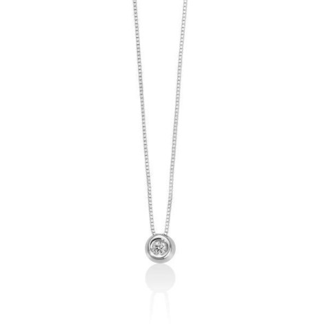 Collana Punto Luce Cipollino Miluna Oro Bianco 18kt e Diamante
