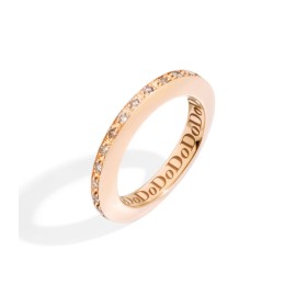 Anello Dodo Oro Rosa 9kt Diamanti Brown 0,29 ct