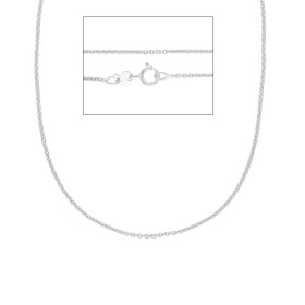 Collana Rolò Oro Bianco 9kt