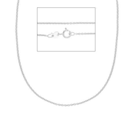 Collana Rolò Oro Bianco 9kt