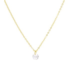 Collana Oro Giallo 9kt con Zircone Bianco