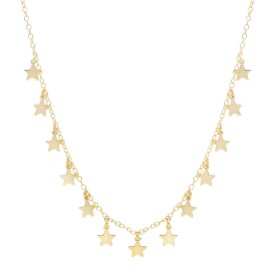 Collana Stelle Pendenti Oro Giallo 9kt