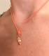 Collana Dodo Cavalluccio Marino Cordino Tangerine