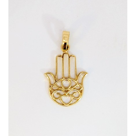 Ciondolo Mano Di Fatima Oro Giallo 18kt