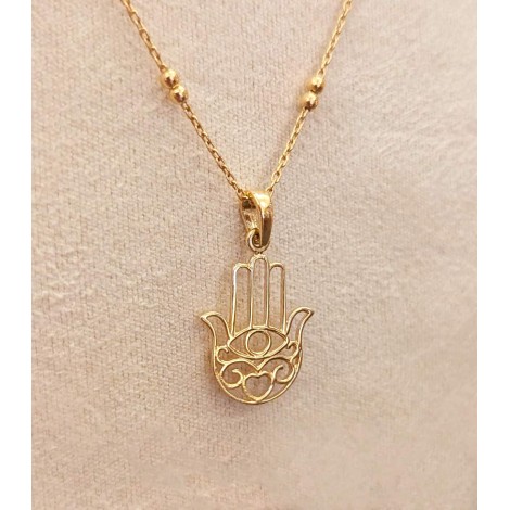 Ciondolo Mano Di Fatima Oro Giallo 18kt