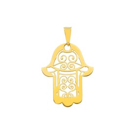 Ciondolo Mano Di Fatima Oro Giallo 18kt Lastra