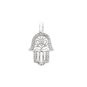 Ciondolo Mano Di Fatima Oro Bianco 18kt Grande
